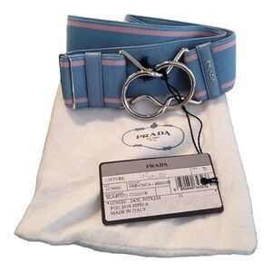 Prada | Accessories | Prada Baby Blue And Pink Elasticbelt  display picture 1
